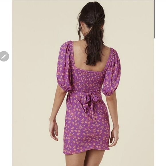 Spell Madame Peacock Sweetheart Mini Dress in Boysenberry - Picture 2 of 11